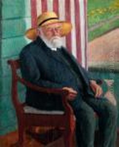 Colonel Simberg Oil Painting by Hugo Simberg