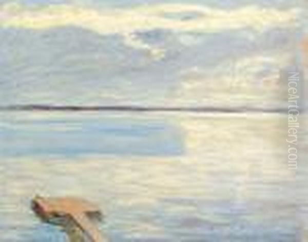 A View Of The Sea Oil Painting by Hugo Simberg