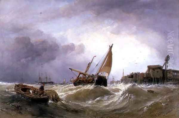 The River Texel Oil Painting by Clarkson Stanfield