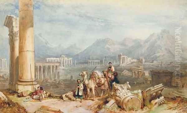 Tadmor in the Desert (Palmyra) Oil Painting by Clarkson Stanfield