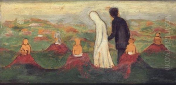 Lapsen Valinta (choosing A Child) Oil Painting by Hugo Simberg