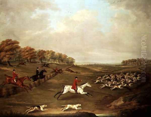 Hunt in full cry Oil Painting by J. Francis Sartorius