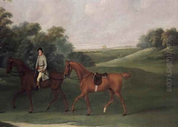 Rider leading a horse, c.1810 Oil Painting by J. Francis Sartorius