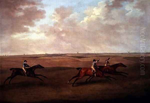 Newmarket Races, 1810 Oil Painting by J. Francis Sartorius