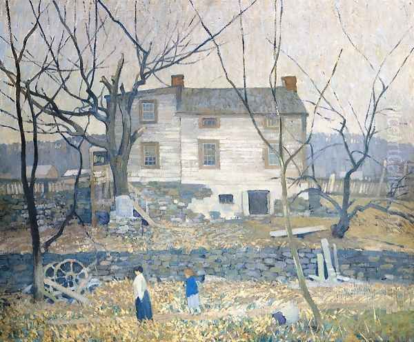 The Gray House Oil Painting by Robert Spencer