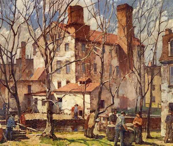 Mills Oil Painting by Robert Spencer