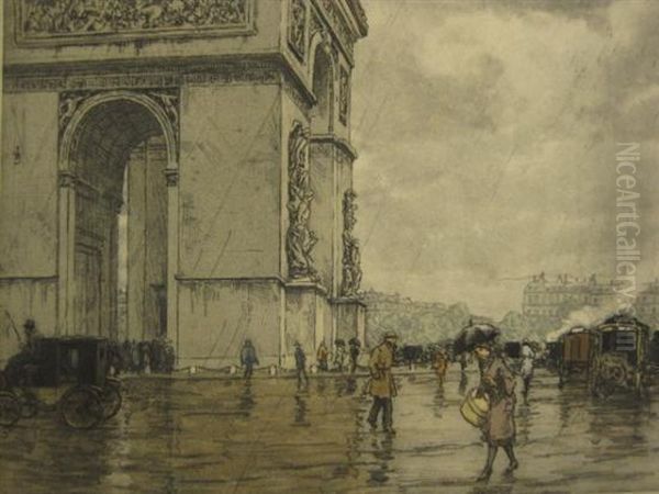 Arc De Triomphe Oil Painting by Tavik Frantisek Simon