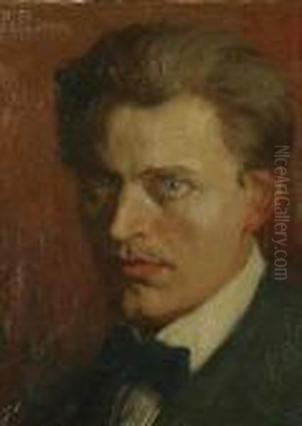 A Self-portrait Oil Painting by Tavik Frantisek Simon