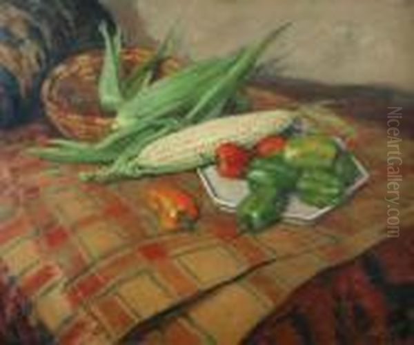 Still-life With Vegetables Oil Painting by Tavik Frantisek Simon