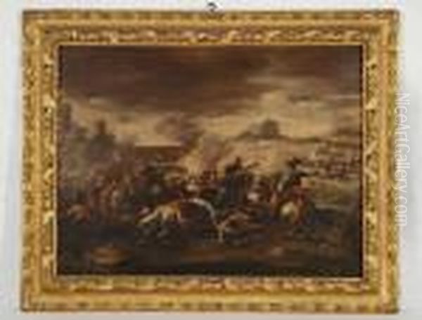 Scena Di Battaglia Di Cavalleria Oil Painting by Francesco Simonini