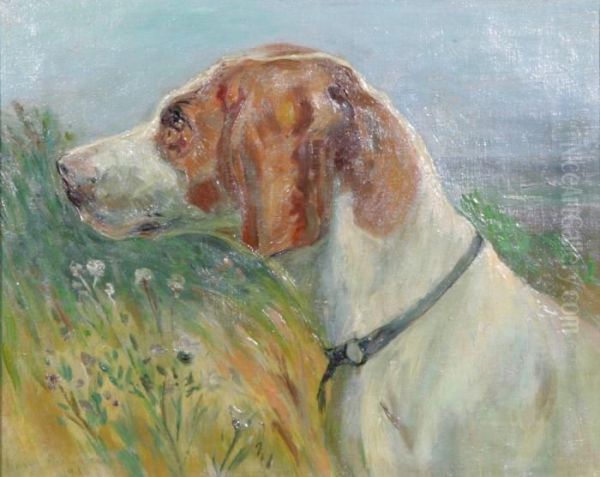 Hundportratt Oil Painting by Simon Simonson