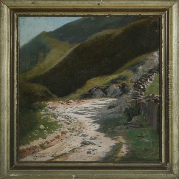 From The Pyrenees A Sunny Day Oil Painting by Simon Simonson