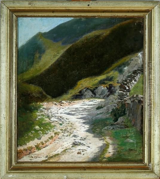 Mountain Scenery From The Pyrenees Oil Painting by Simon Simonson