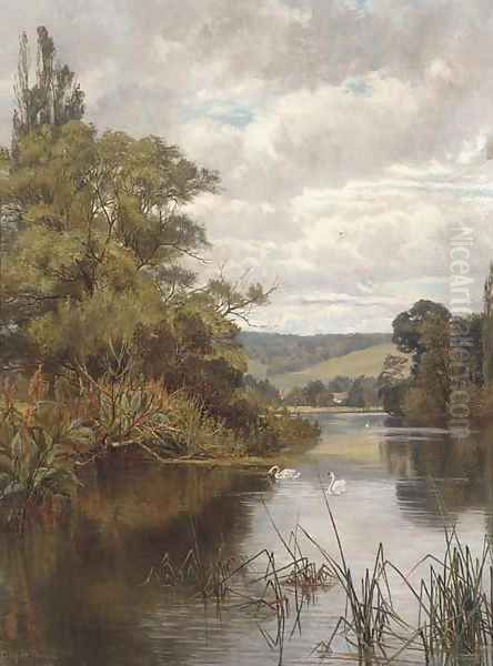 Henley Reach Oil Painting by J. Deane Simmons