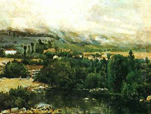 Paisaje I Oil Painting by Manuel Salces y Gutierrez