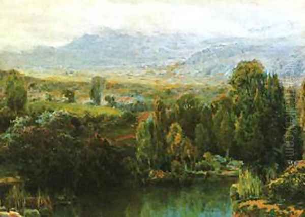 Paisaje Oil Painting by Manuel Salces y Gutierrez