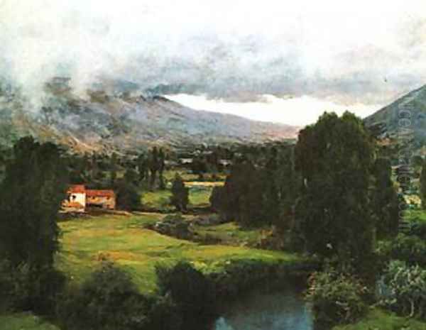 Paisaje II Oil Painting by Manuel Salces y Gutierrez