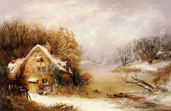 The Frozen Heart Of Winter Oil Painting by William T. Such