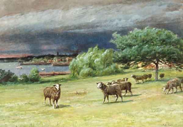 The Chicken House and A Coming Squall at Mattapoisett Oil Painting by James Brade Sword