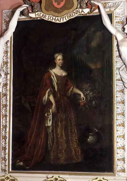 Magdalena Augusta, Duchess of Sachsen-Gotha-Altenburg, between 1708-32 Oil Painting by Christian Schilbach