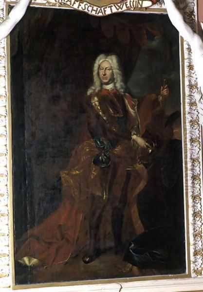 Friedrich II, Duke of Sachsen-Gotha-Altenburg, between 1708-32 Oil Painting by Christian Schilbach