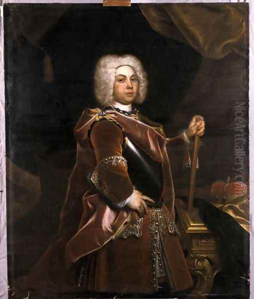 Friedrich III, Herzog of Saxe-Gotha-Altenburg, 1720 Oil Painting by Christian Schilbach