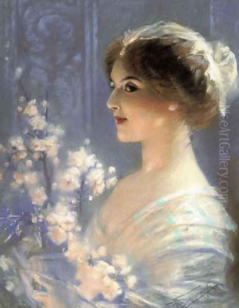 Portrait of a Lady Oil Painting by Hans Schlimarski