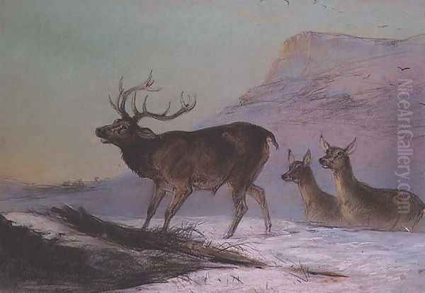 Winter Oil Painting by Edward Robert Smythe