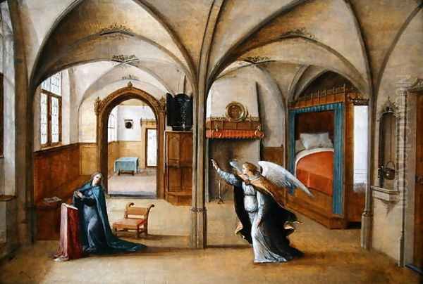 The Annunciation, 1586 Oil Painting by Hendrik van Steenwyck