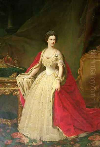 Empress Elizabeth 1837-98 of Bavaria Oil Painting by Giuseppe Sogni