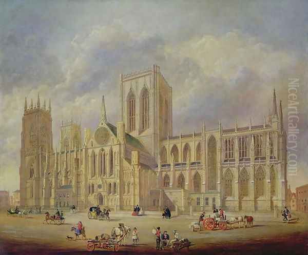 York Minster from the south Oil Painting by Henry Shaw