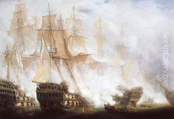 The Battle of Trafalgar, c.1841 Oil Painting by John Christian Schetky