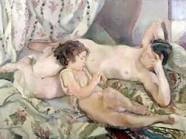 Maternity Oil Painting by Armando Spadini