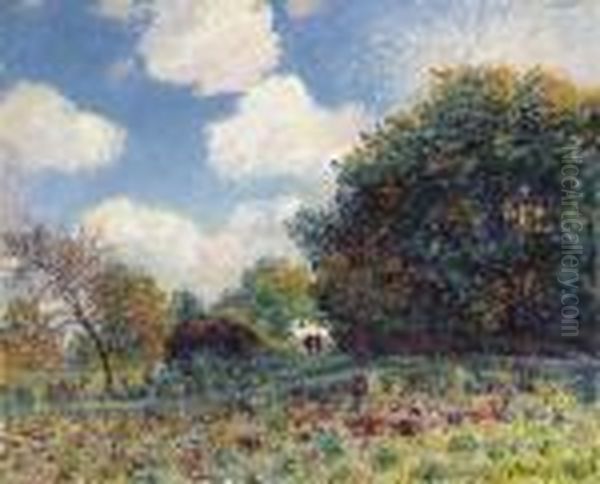 Chemin A L'entree D'un Bois Oil Painting by Alfred Sisley