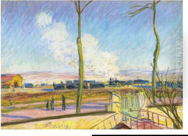 La Gare De Marchandises Oil Painting by Alfred Sisley