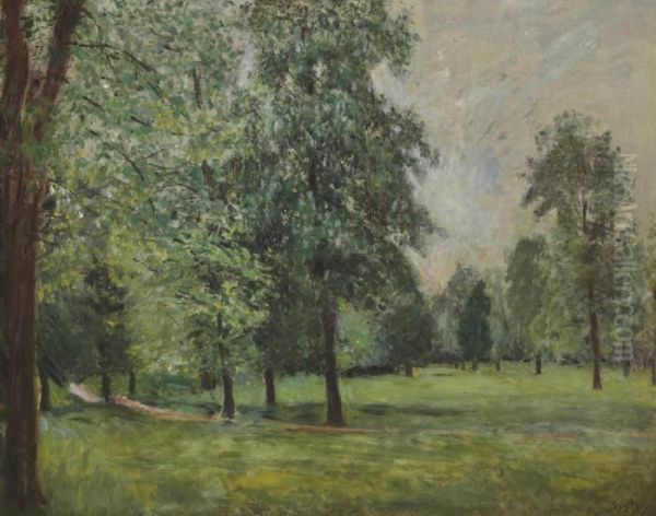 Le Parc A Sevres Oil Painting by Alfred Sisley