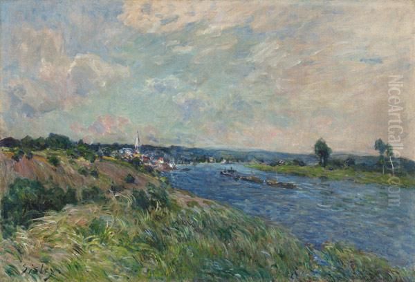 La Seine Asaint-cloud Oil Painting by Alfred Sisley