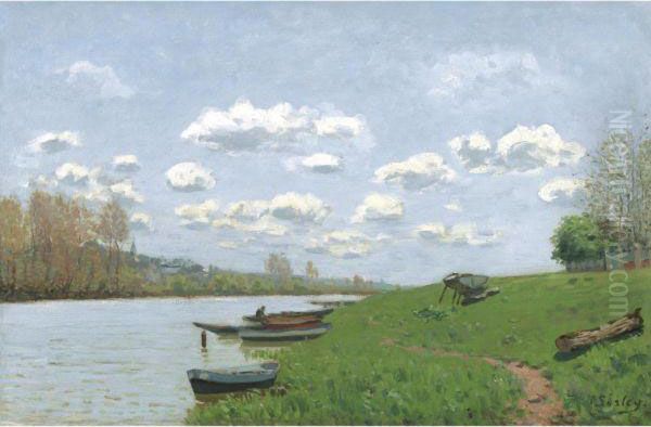 La Seine A Argenteuil Oil Painting by Alfred Sisley