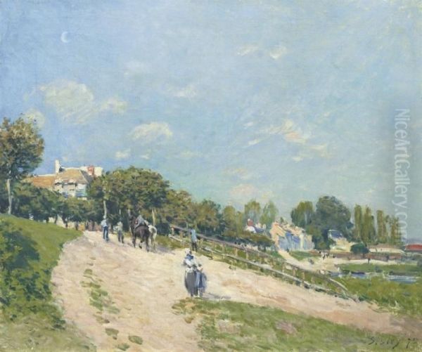 Paysage A Andresy Oil Painting by Alfred Sisley