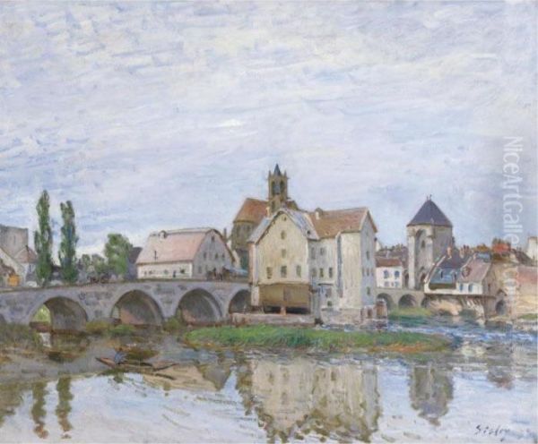 Moret-sur-loing -- Temps Gris Oil Painting by Alfred Sisley