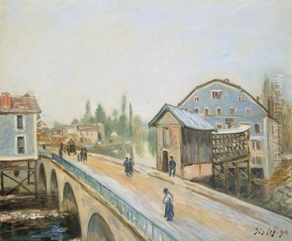 Le Pont De Moret Oil Painting by Alfred Sisley