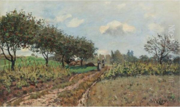 Le Chemin Dans La Campagne Oil Painting by Alfred Sisley