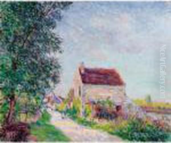 Le Village Des Sablons Oil Painting by Alfred Sisley