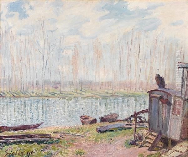 Bords Du Loing Oil Painting by Alfred Sisley