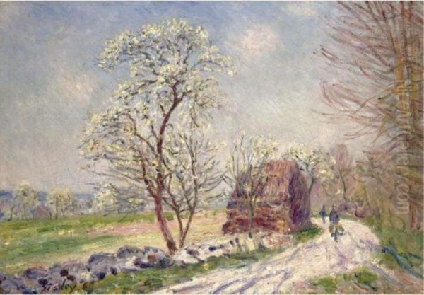 Le Chemin De Butte - Retour En Foret Oil Painting by Alfred Sisley