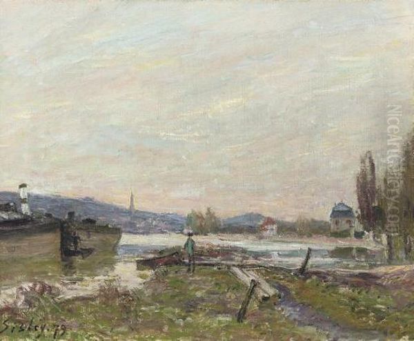 Bords De Seine, Saint-cloud Oil Painting by Alfred Sisley