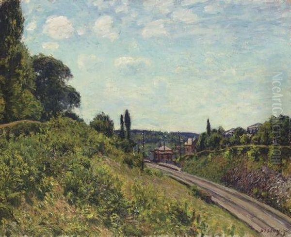 La Gare De Sevres Oil Painting by Alfred Sisley