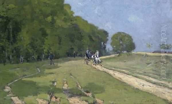 Chemin Pres Du Parc De Courances Oil Painting by Alfred Sisley