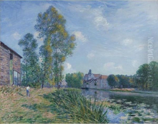 Property From The Collection Of Paul R. And Mary Haas
 

 
 
 

 
 Le Loing A Moret, En Ete Oil Painting by Alfred Sisley