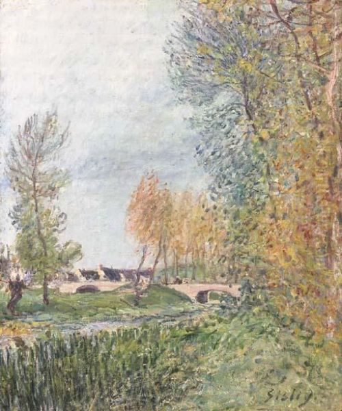 Pont De L'orvanne Oil Painting by Alfred Sisley